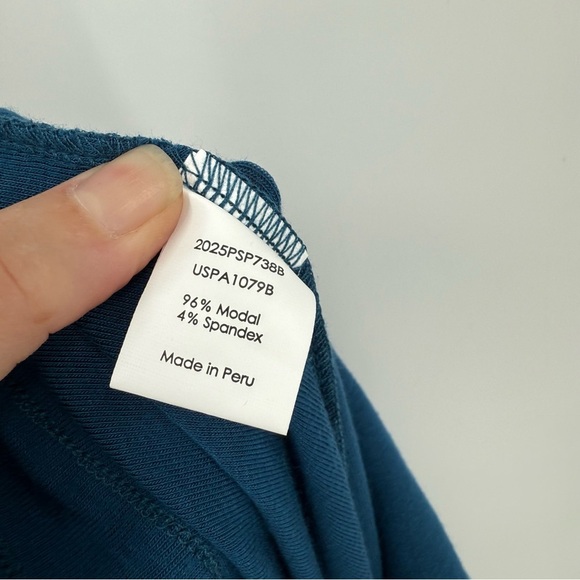 Universal Standard TravelKnit Wide Leg Pants in Blue Teal Size XS or 10-12 - Picture 13 of 14